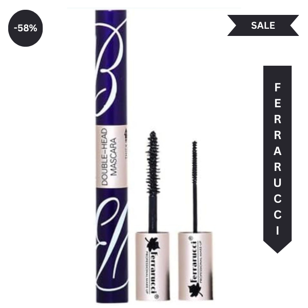 Ferrarucci Duo Brush Black Mascara 